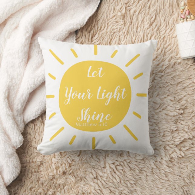 Let Your Light Shine - Matthew 5:16 Throw Pillow (Blanket)