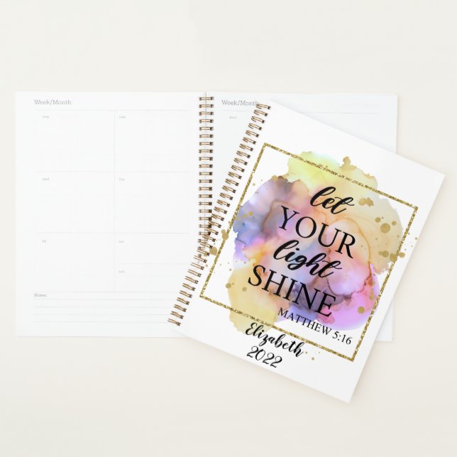 Let your light shine  planner (Display)