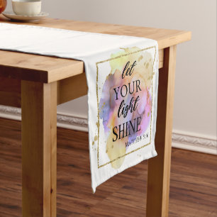 Let your light shine  short table runner
