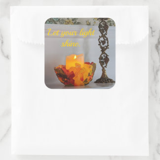 Let your light shine. square sticker