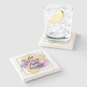 Let your light shine stone coaster