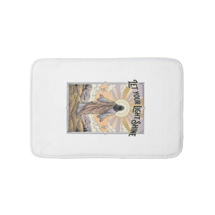 Let Your Light Shine Vintage Faith Bath Mat