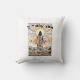 Let Your Light Shine Vintage Faith Cushion