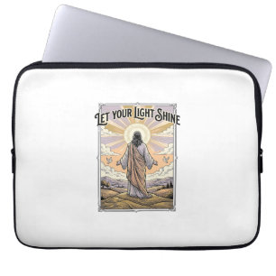 Let Your Light Shine Vintage Faith Laptop Sleeve