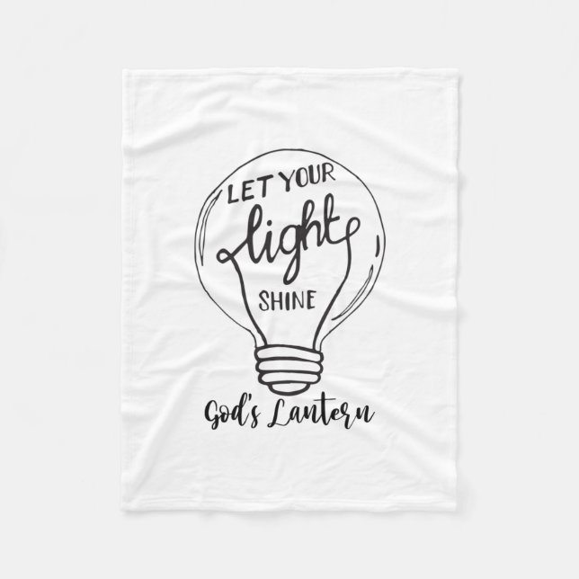 Let Your Light Shine with God's Lanterns Fleece Blanket (Front)