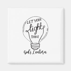 Let Your Light Shine with God's Lanterns Magnet