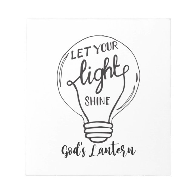 Let Your Light Shine with God's Lanterns Notepad (Front)