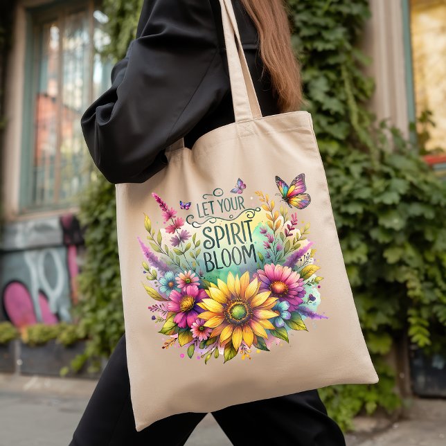 Let Your Spirit Bloom Tote Bag (Creator Uploaded)