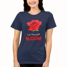 Let Yourself Bloom Red Rose Flower Art
