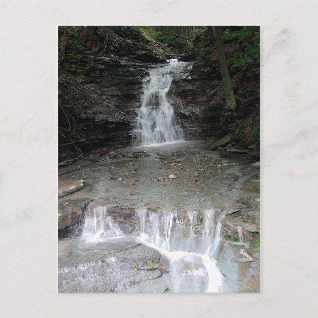 Letchworth State Park Cascading Waterfalls Postcard (Front)