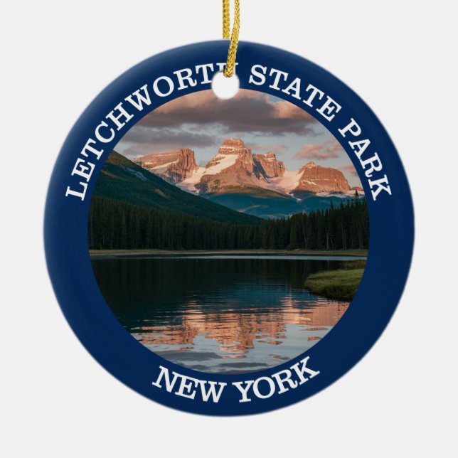 Letchworth State Park Ceramic Tree Decoration (Front)