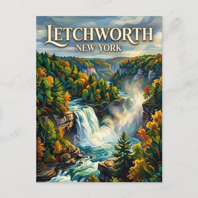 Letchworth State Park New York Postcard (Front)