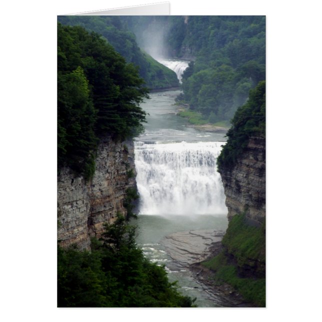 Letchworth State Park Upper and Middle Waterfalls (Front)