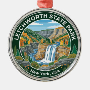 Letchworth State Park USA Metal Tree Decoration