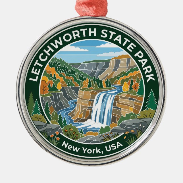Letchworth State Park USA Metal Tree Decoration (Front)
