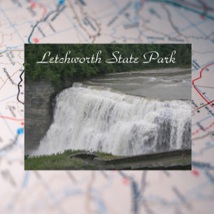 Letchworth State Park Waterfall Travel Photo Postcard