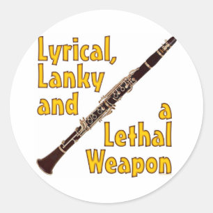 Lethal Clarinet Classic Round Sticker