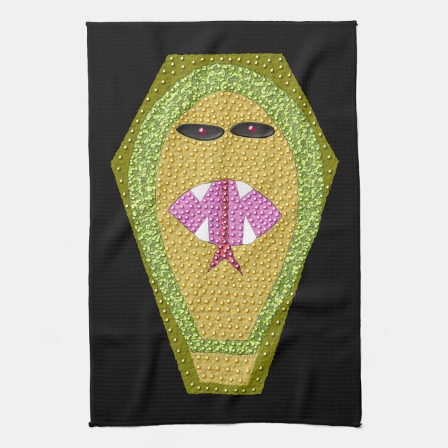 Lethal Egyptian Cobra Kitchen Tea Towel (Vertical)