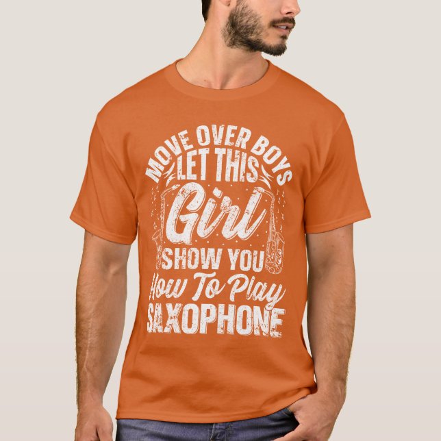 Lethis Girl Show You Howo Play Saophone Saop funny T-Shirt (Front)