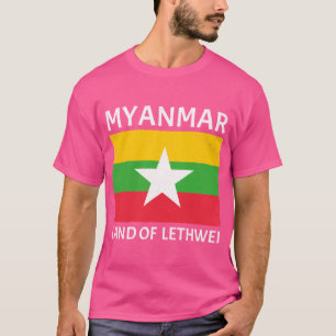 Lethwei Flag Of Myanmar T-Shirt