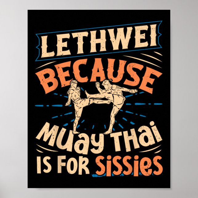 Lethwei Training Myanmar Fighter Burmese Boxing Le Poster (Front)