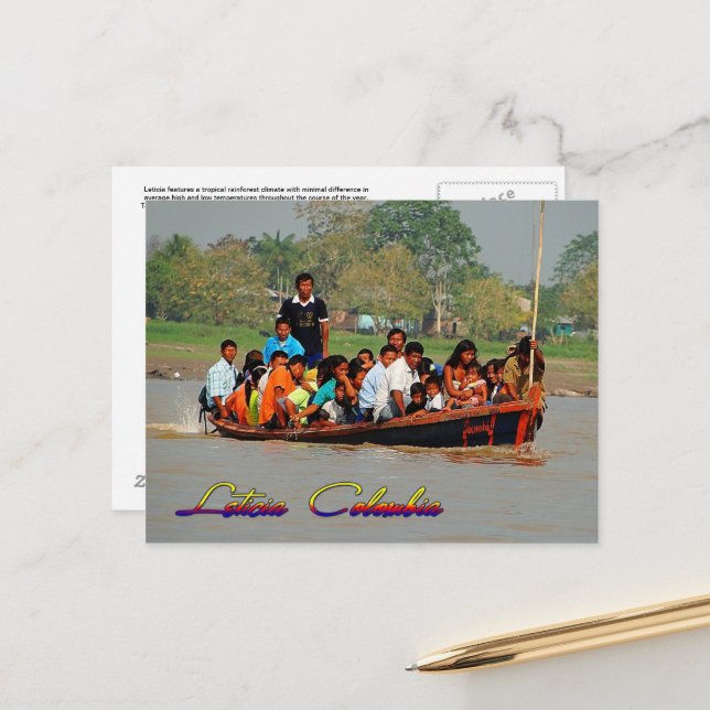 Leticia Colombia Post Card (Front/Back In Situ)