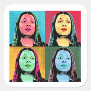 Letitia James Pop Art Design Square Sticker