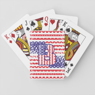 LETRA INICIAL B LAS ESTRELLAS de USA/EEUU Playing Cards