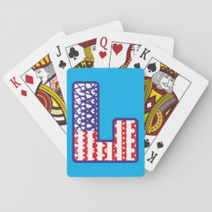 LETRA INICIAL L LAS ESTRELLAS de USA/EEUU Playing Cards