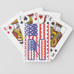 LETRA INICIAL N LAS ESTRELLAS de USA/EEUU Playing Cards