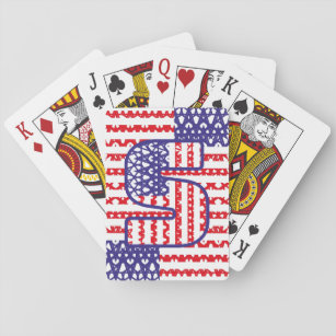 LETRA INICIAL S LAS ESTRELLAS de USA/EEUU Playing Cards