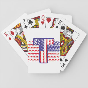 LETRA INICIAL T LAS ESTRELLAS de USA/EEUU Playing Cards