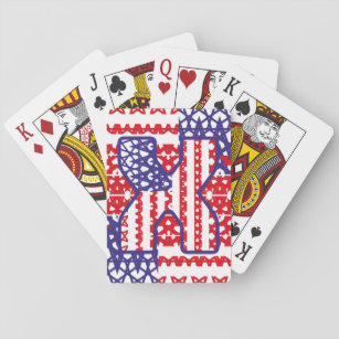 LETRA INICIAL X LAS ESTRELLAS de USA/EEUU Playing Cards