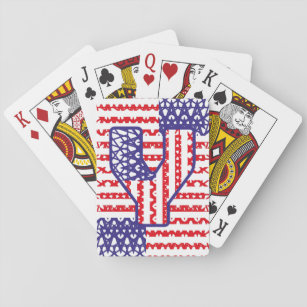  LETRA INICIAL Y LAS ESTRELLAS de USA/EEUU Playing Cards