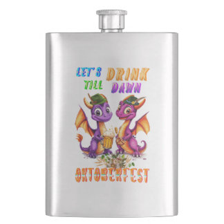 Let's Accessories Drink Till Dawn Oktoberfest Hip Flask