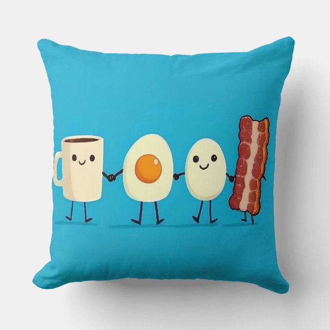 Let's All Go And Have Breakfast Cushion (Front)