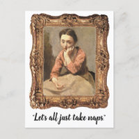 "Let's All Just Take Naps" Funny Postcard