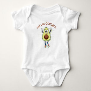 LET'S AVOCUDDLE, AVOCADO DESIGN BABY BODYSUIT
