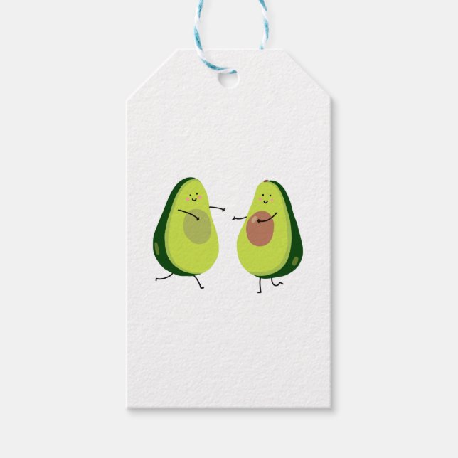 LET'S AVOCUDDLE, AVOCADO DESIGN GIFT TAGS (Front)