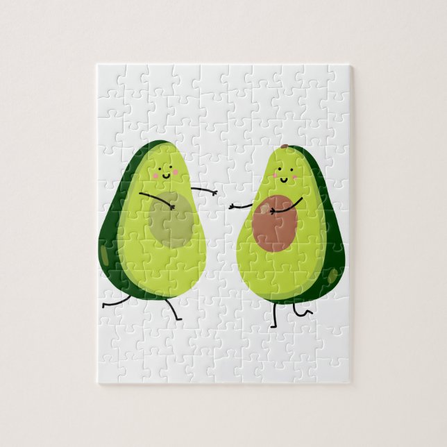 LET'S AVOCUDDLE, AVOCADO DESIGN JIGSAW PUZZLE (Vertical)