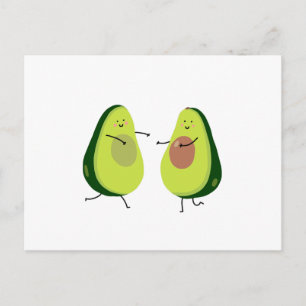 LET'S AVOCUDDLE, AVOCADO DESIGN POSTCARD