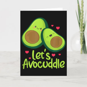 Lets Avocuddle Cute Avocado Couple Valentines Day  Card