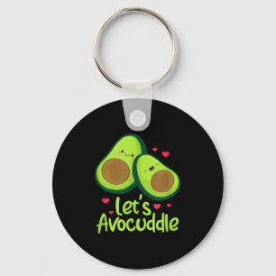 Lets Avocuddle Cute Avocado Couple Valentines Day  Key Ring