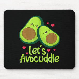 Lets Avocuddle Cute Avocado Couple Valentines Day Mouse Pad