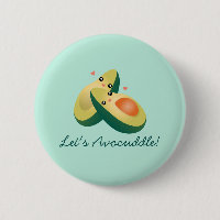 Let's Avocuddle Funny Cute Avocados Pun Humour
