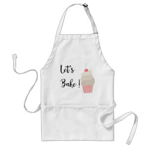 Lets Bake Cherry Cupcake Design Standard Apron