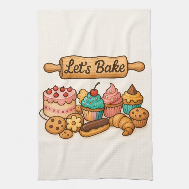 Let's Bake Kitchen Towel (Vertical)