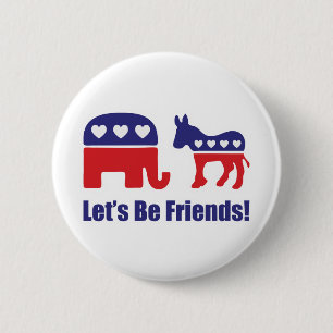 Let's Be Friends! 6 Cm Round Badge