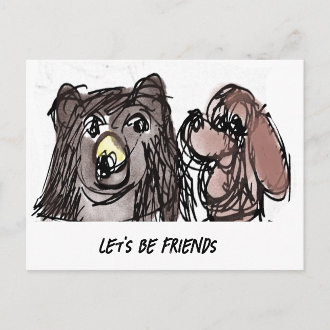 Let's Be Friends Postcard (Front)