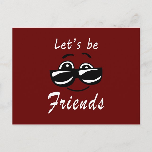 Let's Be friends Postcard (Front)
